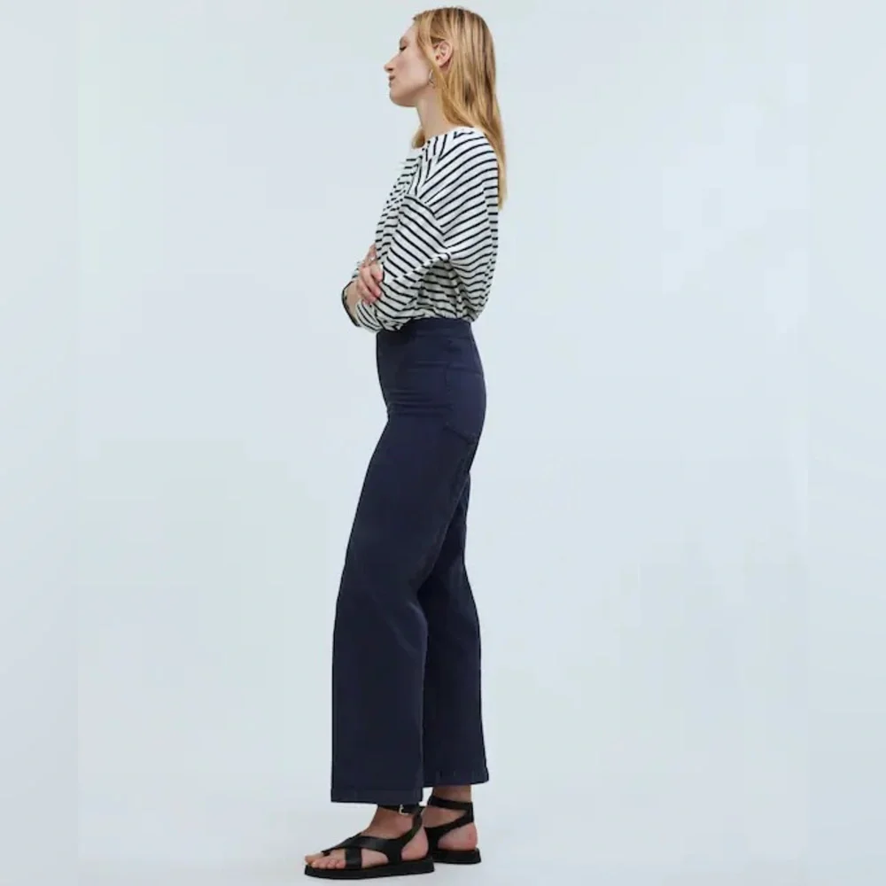 Madewell Emmett Wide Leg Crop Pant - Picture 3 of 9
